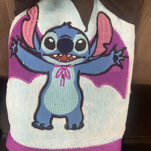 New Halloween Bat Stitch Standing On Light Blue Cotton Hand Towels Pack Of 2 - Picture 2 of 10